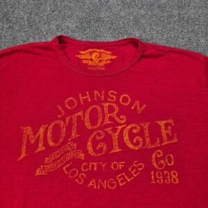 Johnson Motors Motorcycle Red Graphic T‎ Shirt XXLarge Men California Made